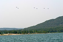 a flotilla of helicopters that came by; all seem to have those sensor pods on the top of the main shaft