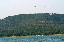 a flotilla of helicopters that came by; all seem to have those sensor pods on the top of the main shaft