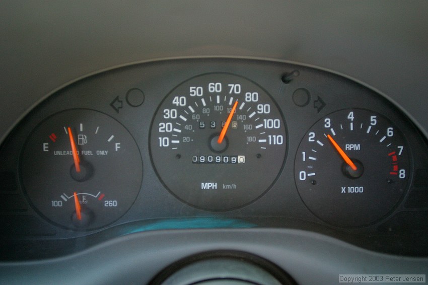 my car turns 0909090! (yes, it's a boring ass drive)