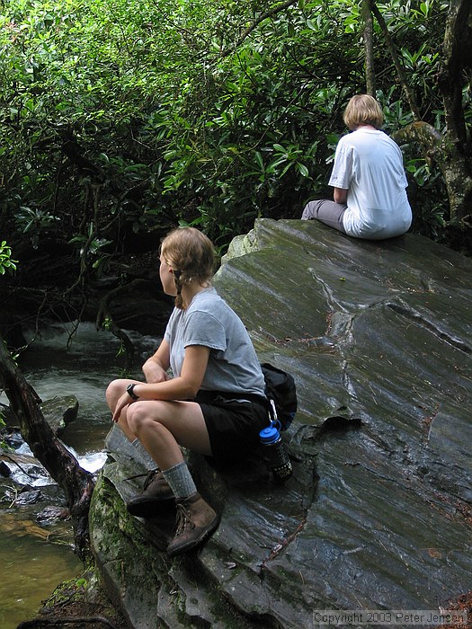 sitting at the falls