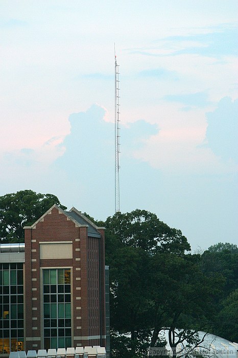 line of site shot from WREK's STL tower on the human resources building over to the 91.1 tower. Taken just in case we need to put another link in so that we can get the right height.