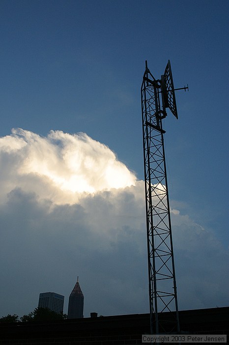 Atlanta had some really nice clouds from a storm this day. This WREK 91.1's STL link on top of their studio.