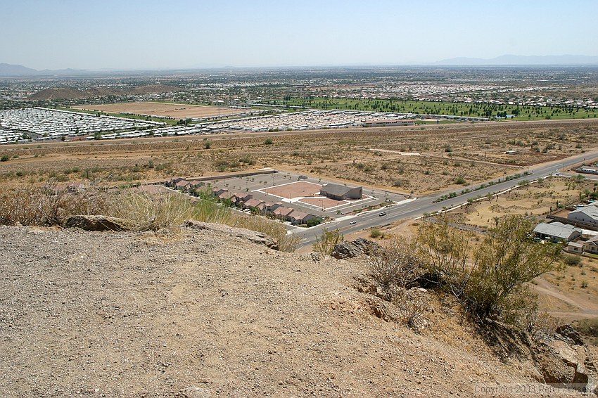 a view from atop Brown Rd Hill in east Mesa, AZ