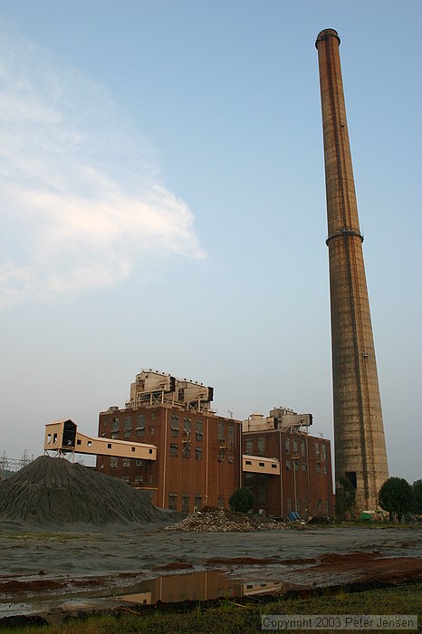 GA Power Plant Arkwright's 582' stack, one week before it will be demolished