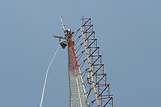 climbing out on the side-arm mount