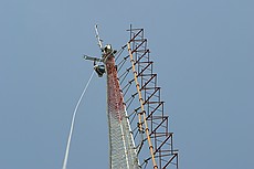 climbing out on the side-arm mount