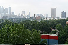 view from GCATT/GPB parking deck