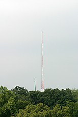 WREK tower and steeple.  Which one is straight?