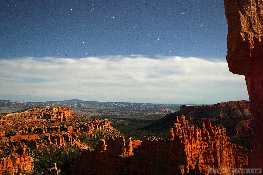 we think that's Mars out on the edge of the clouds