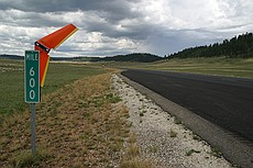 Zagi fun in the long open meadows on the way in to the north rim of the Grand Canyon National Park.  Charlie let me fly the Zagi while he drove.