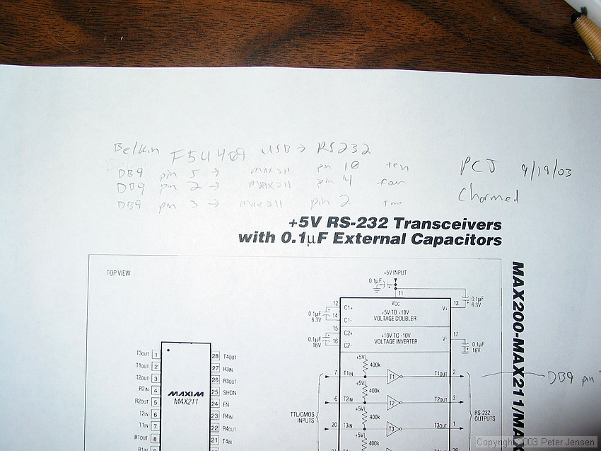 closeup of the pin mappings I tested