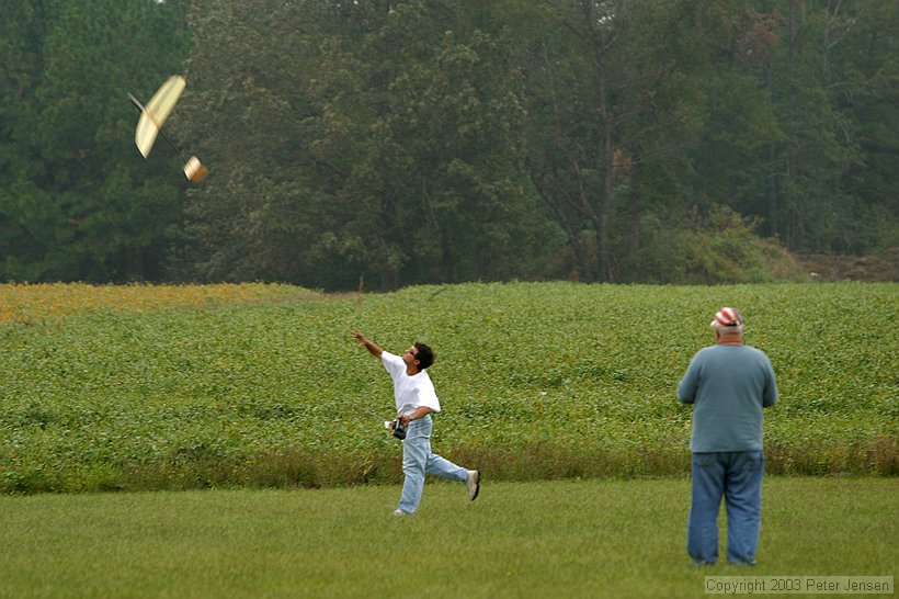 Oleg launching while Denny times