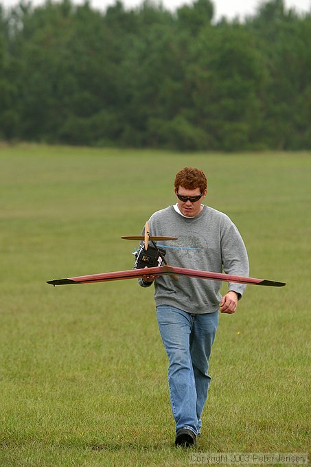 Adam with his plane