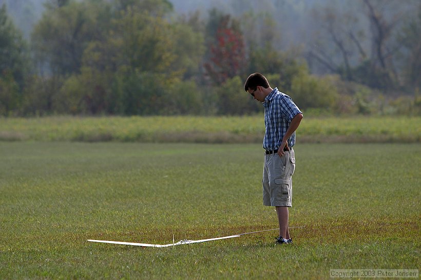 Adam with his new plane