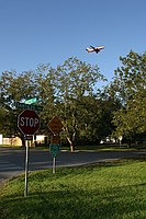 SouthWest Airlines flight over Sante Fe  and Prentiss in Garden Villas