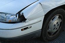 left front; headlight and turn signal gone, panel is probably going to be ugly.  Tire appears to be okay.