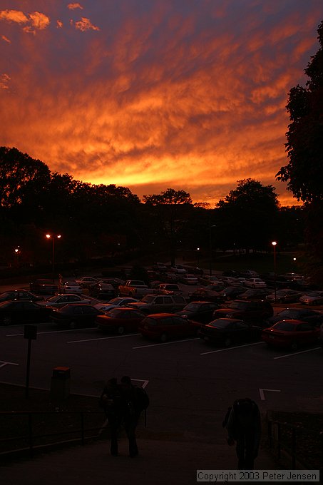 this was an absolutely beautiful sunset that only lasted for a few minutes.  I thought the sun was already gone when this came up about ten minutes later; the high altitude cloud layer really did well.   No saturation enhancement has been done.
