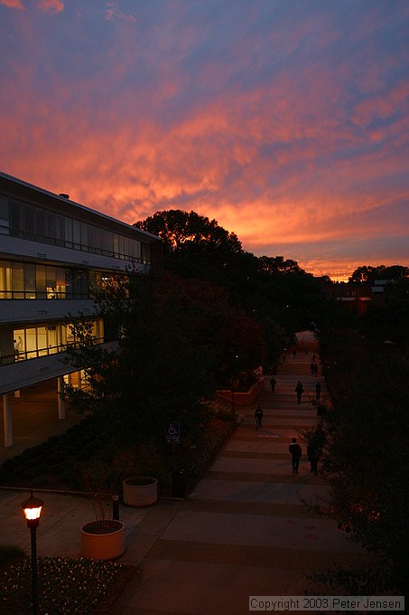 this was an absolutely beautiful sunset that only lasted for a few minutes.  I thought the sun was already gone when this came up about ten minutes later; the high altitude cloud layer really did well.   No saturation enhancement has been done.