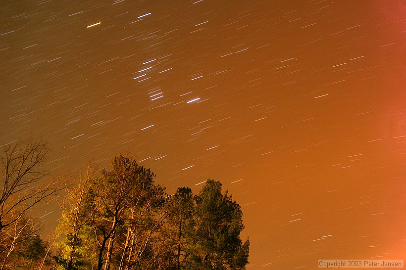 star trails taken to convince someone that yes, things do move enough to get blur in 30 or 45 seconds, and yes, it's not just the dock moving.