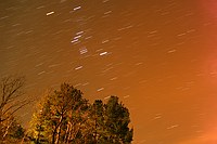 star trails taken to convince someone that yes, things do move enough to get blur in 30 or 45 seconds, and yes, it's not just the dock moving.