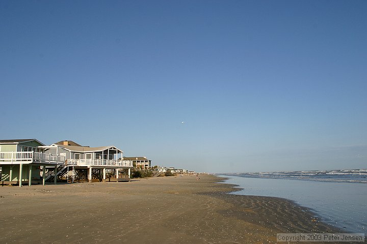down the beach to the east