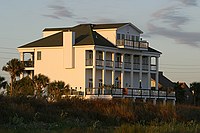 nice mansion at sunset