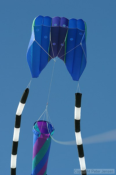 this kite had something like 3/16" climbing rope for a tether