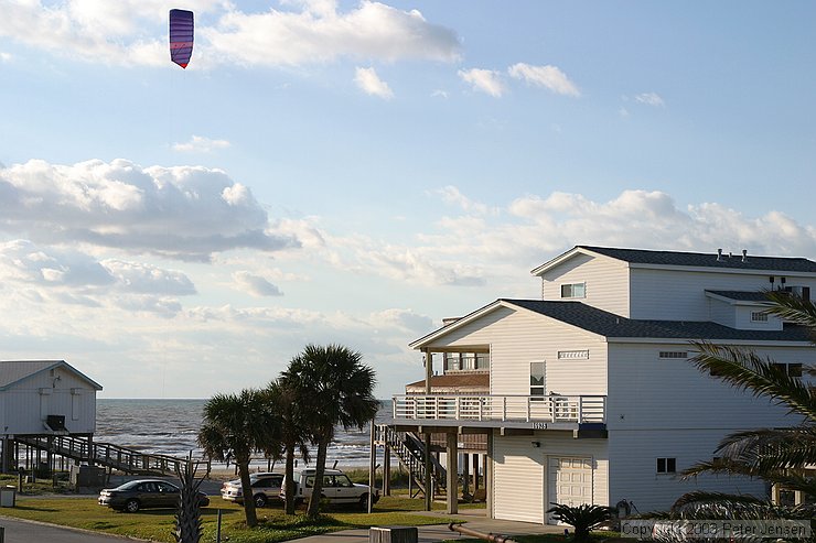 kitecarter transitioning the beach in front of the house