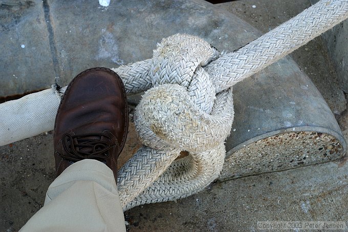 more huge dockline (this time with a giant bowline)