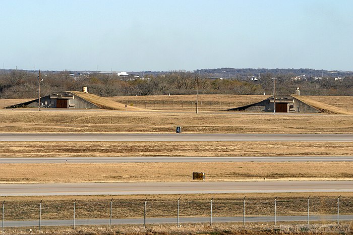 bunkers of some sort near the south end of 35R that are probably left over from the airforce base days