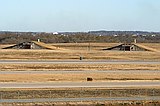 bunkers of some sort near the south end of 35R that are probably left over from the airforce base days