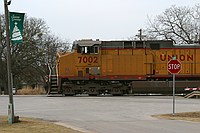 per dad's guess, a train full of empty coal cars going back up north for another load