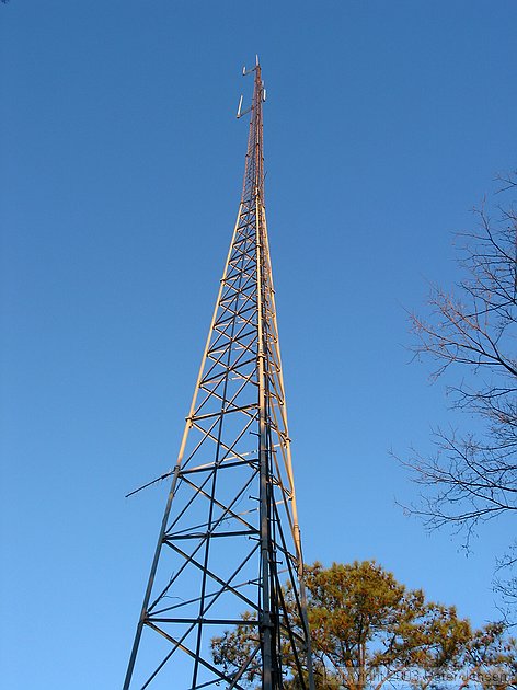 the link tower, focused low