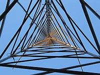 a view up the center