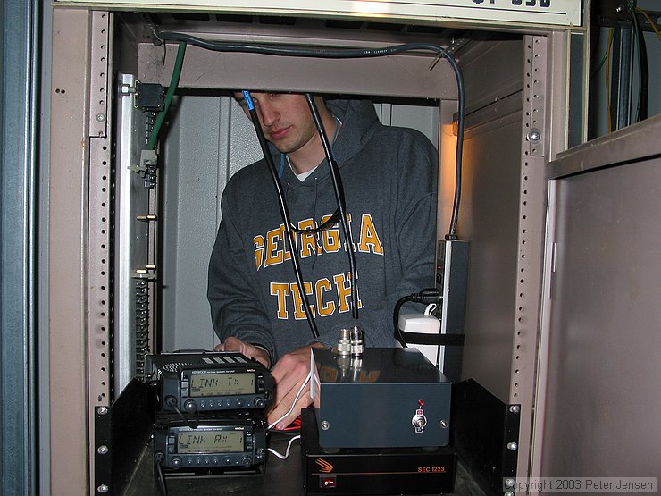 Charles contemplating the link site setup