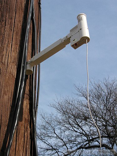 on a telephone pole near Hemphill and Ferst street on Georgia Tech campus