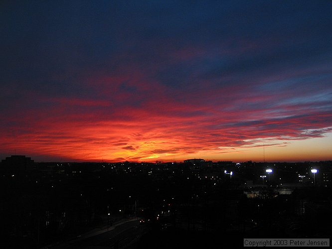 a nice sunset; all pictures taken from the 5th floor of Tech Square Research Building (TSRB)