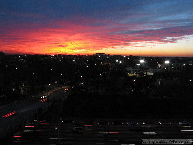 a nice sunset; all pictures taken from the 5th floor of Tech Square Research Building (TSRB)