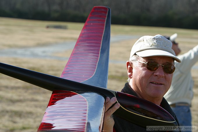 Buddy holds the Hobie Hawk (note the unusual droop-nose)