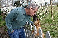 Paul playing with Olive Noel