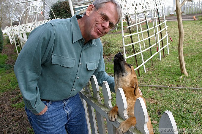 Paul playing with Olive Noel