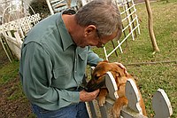 Paul playing with Olive Noel