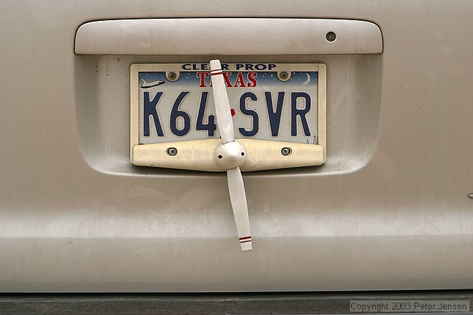 cool propeller license plate