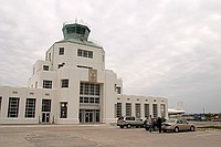 old Houston Hobby airport terminal building, under restoration