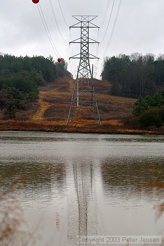 towers across the lake