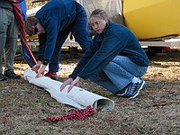 Will and Suzanne rolling C-15 sails