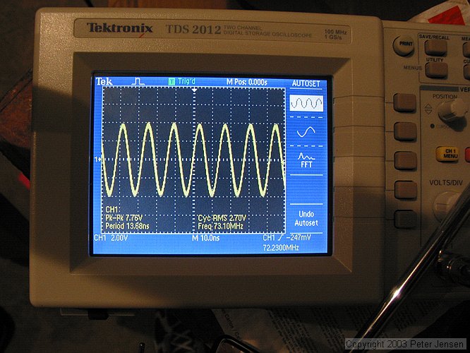Charles' Hitec Eclipse with a channel 22 module (and it's dead on)