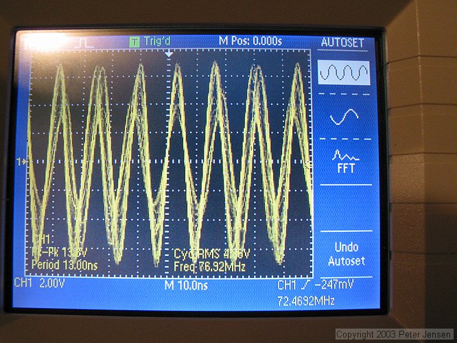 my eclipse with spectra set to channel 34 (supposed to be 72.47 MHz)