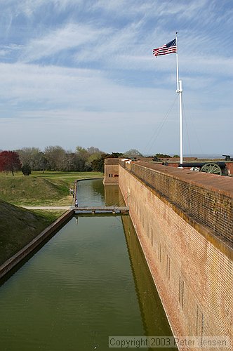 flag over Ft. Pulaski