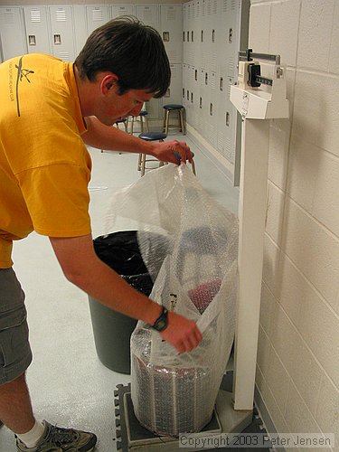 Charles weighing BuzzSat